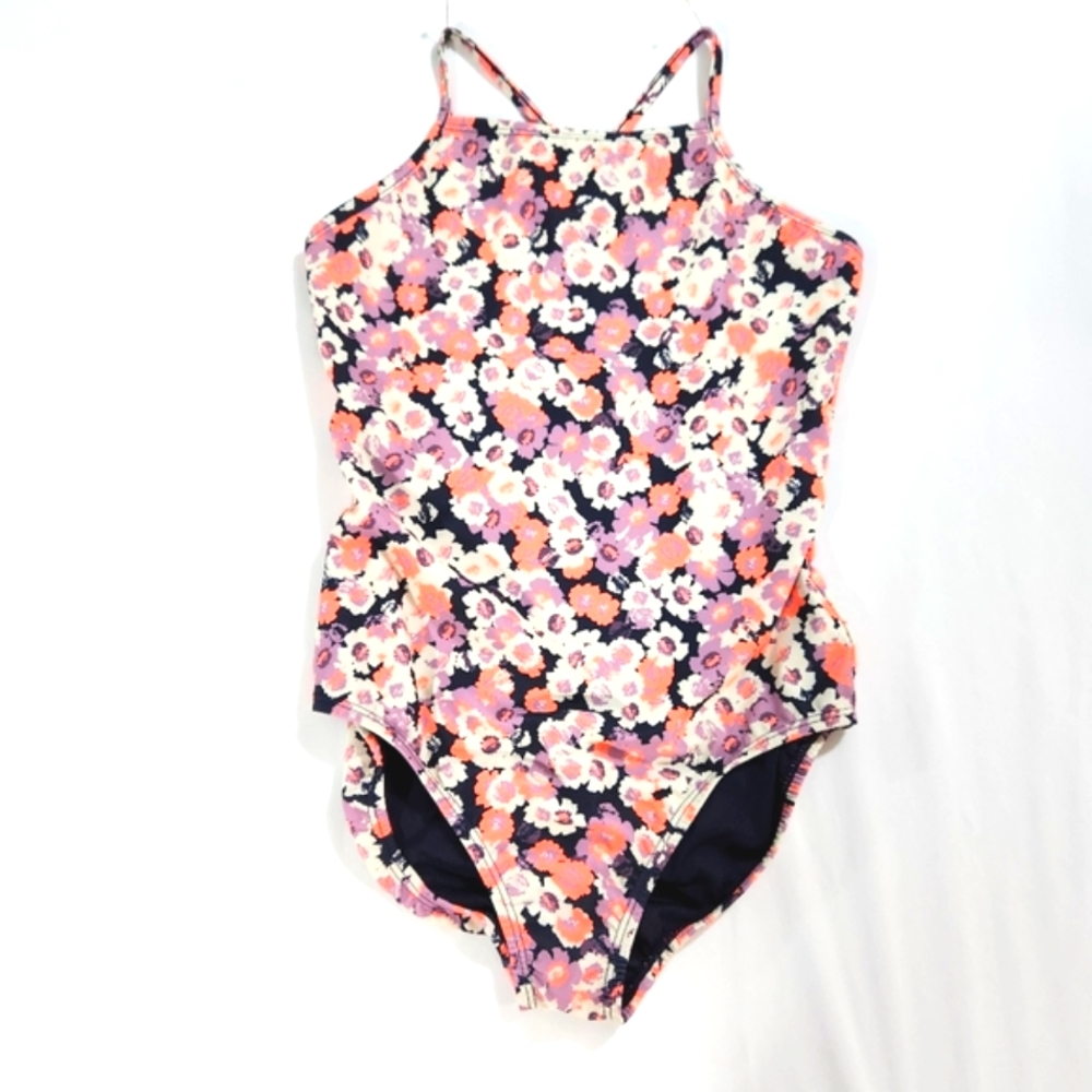 GAP F KIDS FLORAL PRINT SWIMSUIT ONE-PIECE SIZE XL